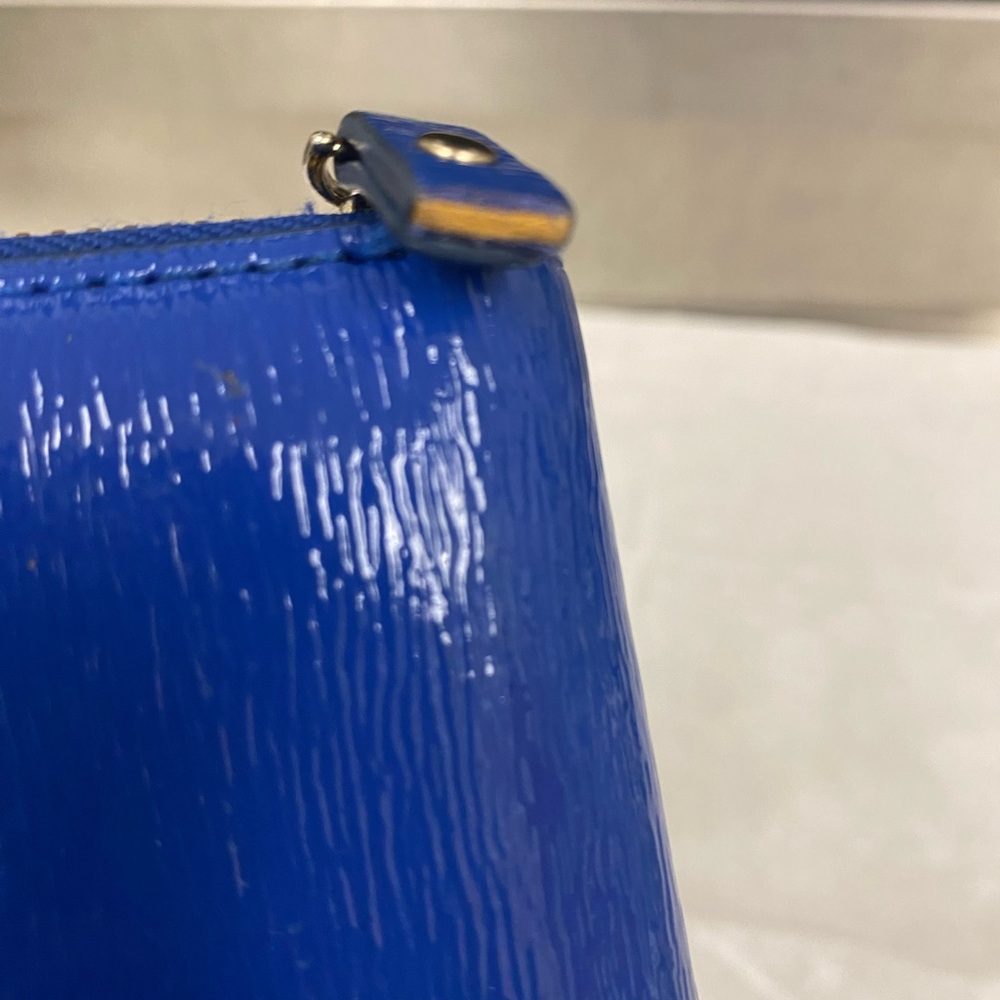 Kate Spade Glossy Cobalt Wallet Zipper Around - Picture 8 of 10